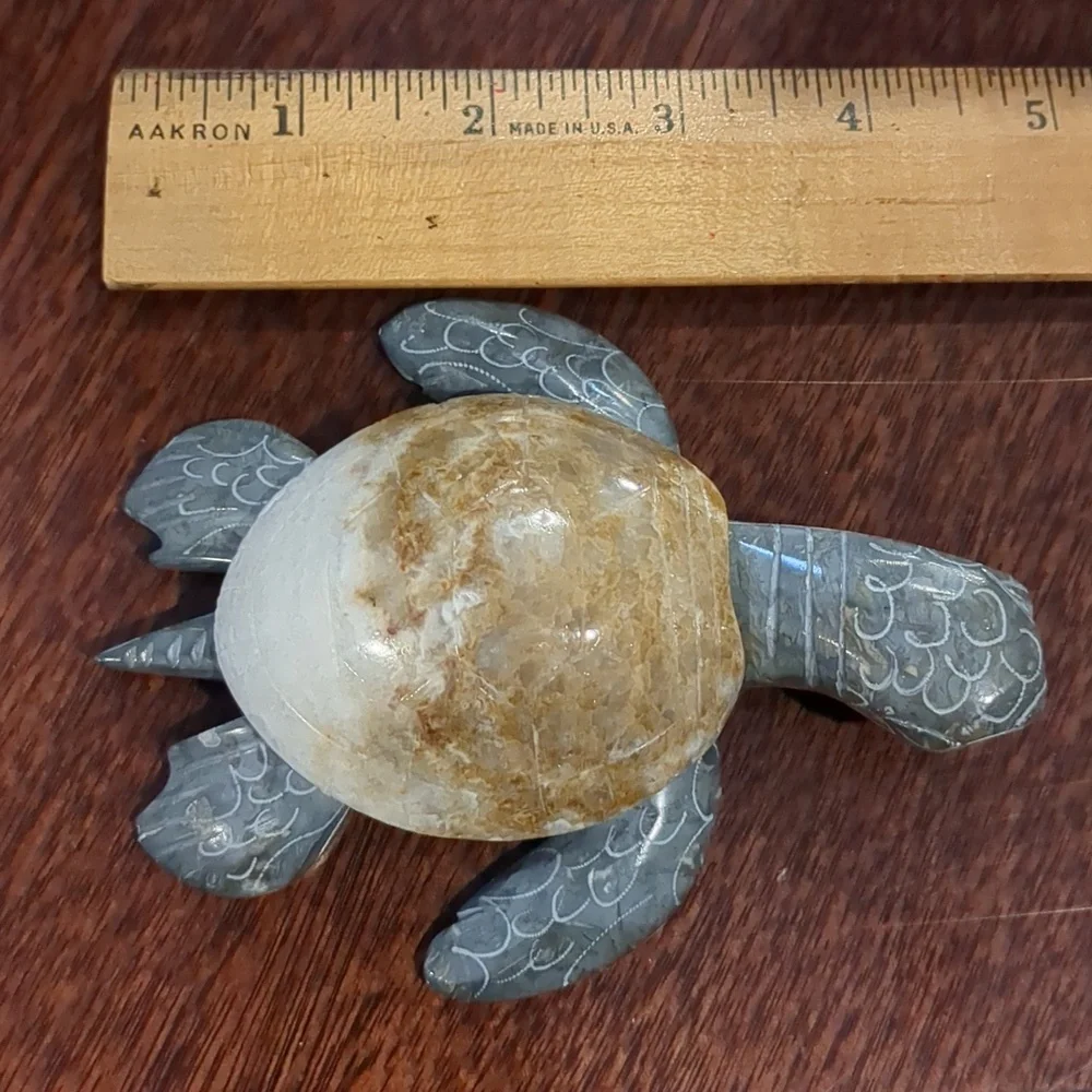 Hand Carved Stone Turtle - Picture 7 of 8